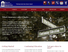Tablet Screenshot of brewerinsuranceschool.com